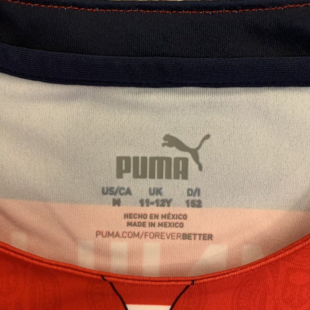 NWT $70 Puma Kids Chivas De Guadalajara Red Soccer Jersey Youth Size M (11-12Y) - Picture 10 of 12